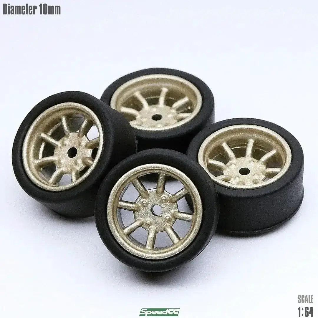  One Sixty Fourth Scale ABS Wheels With Rubber Tires -  ToylandEU™