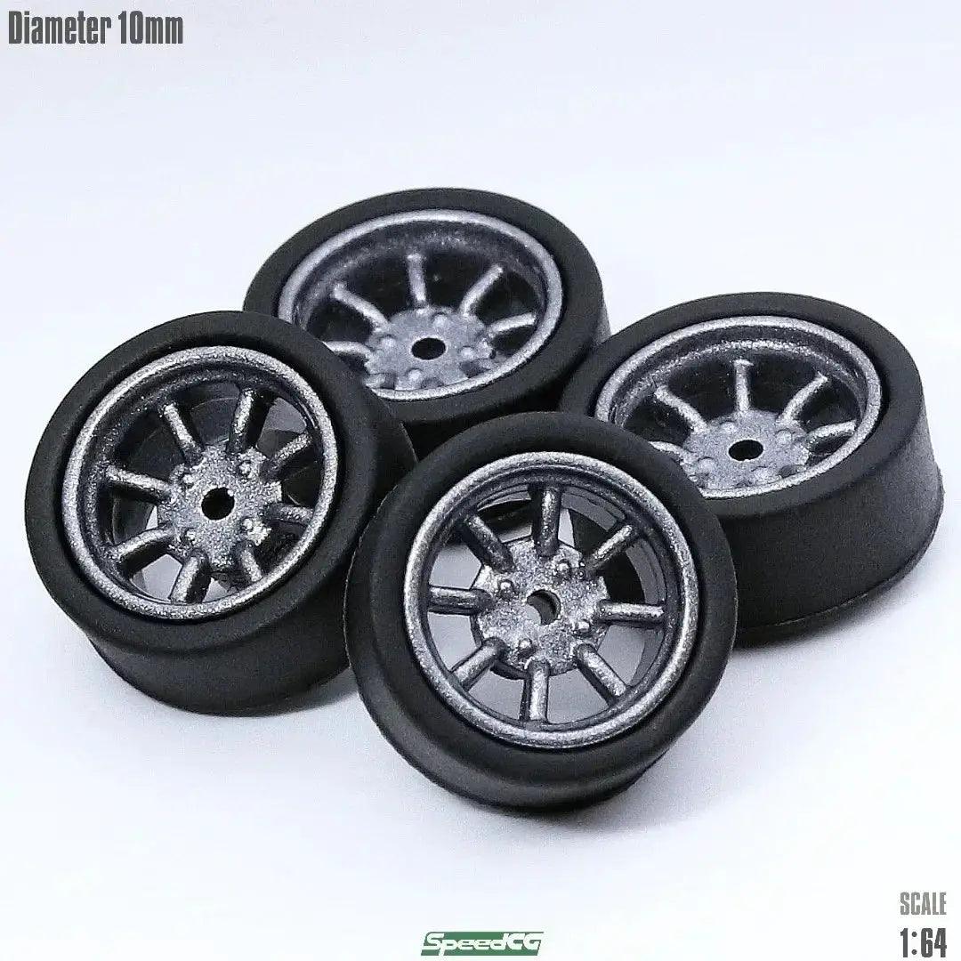  One Sixty Fourth Scale ABS Wheels With Rubber Tires -  ToylandEU™