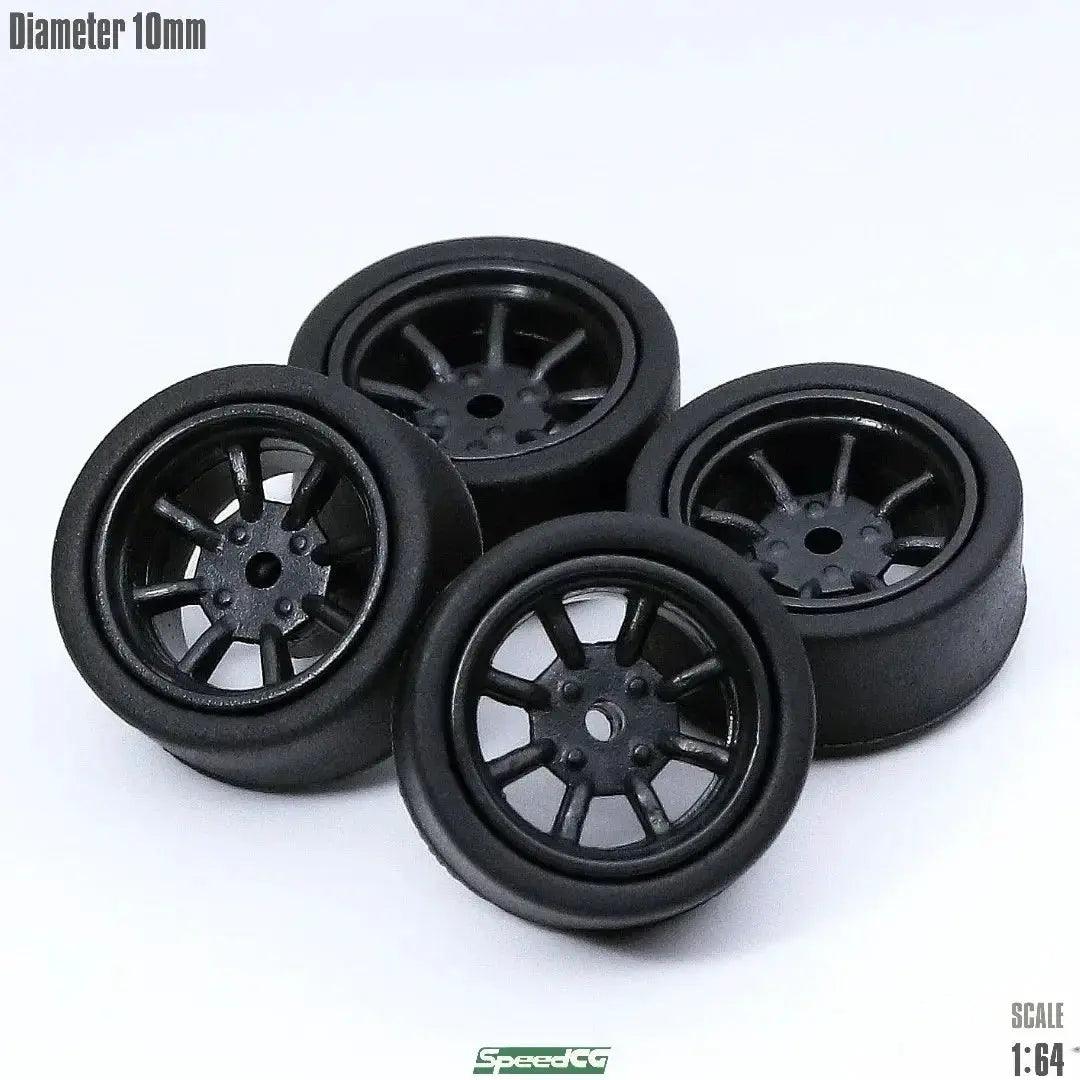  One Sixty Fourth Scale ABS Wheels With Rubber Tires -  ToylandEU™