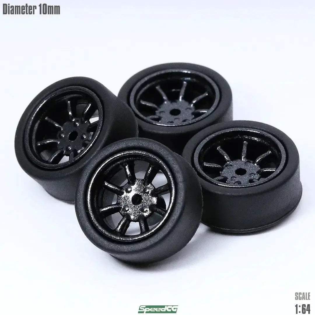 One Sixty Fourth Scale ABS Wheels With Rubber Tires - ToylandEU