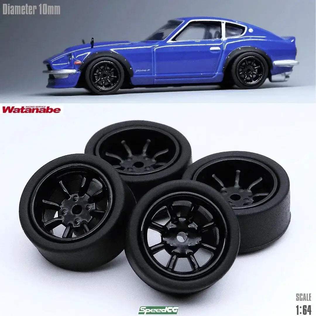 One Sixty Fourth Scale ABS Wheels With Rubber Tires - ToylandEU