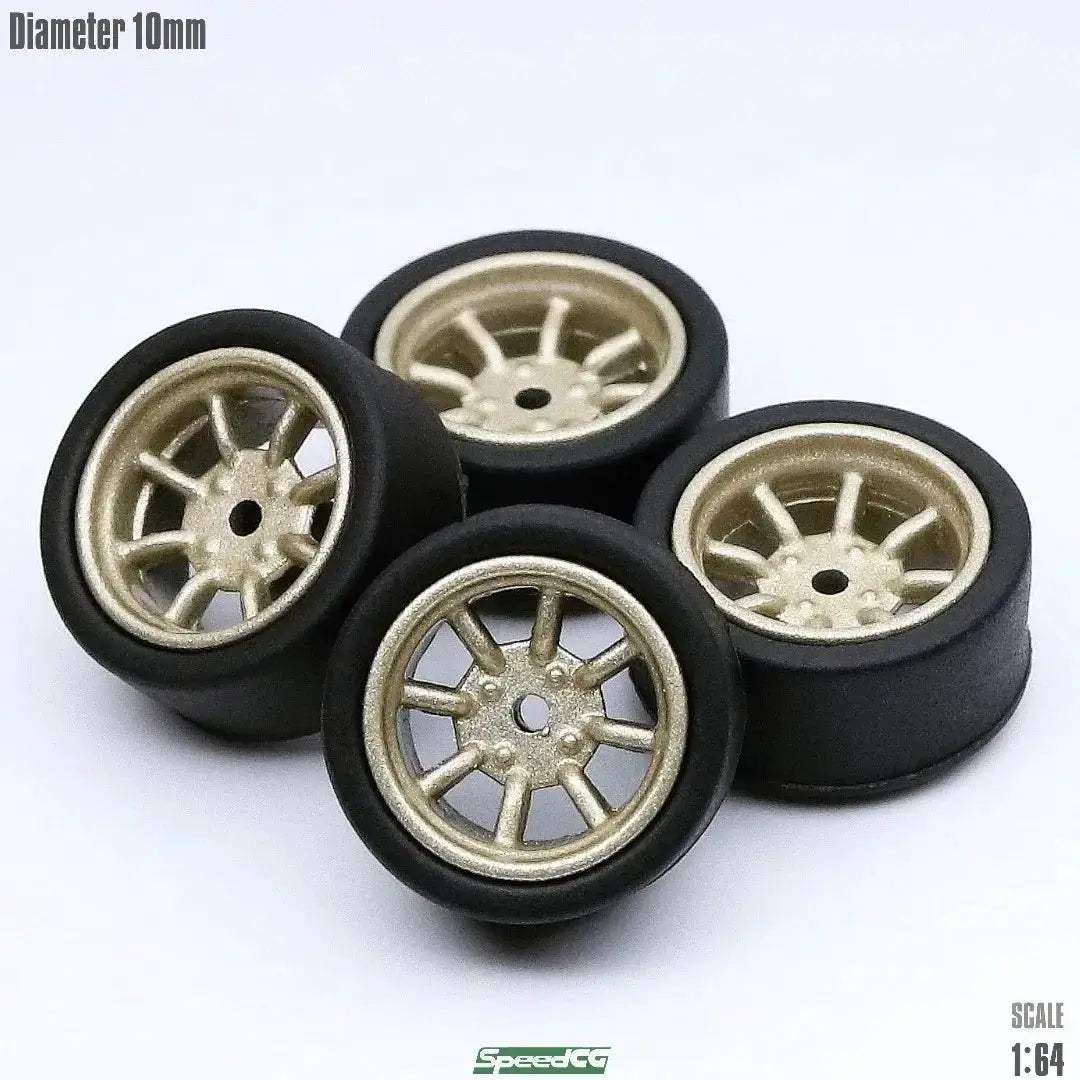 One Sixty Fourth Scale ABS Wheels With Rubber Tires - ToylandEU