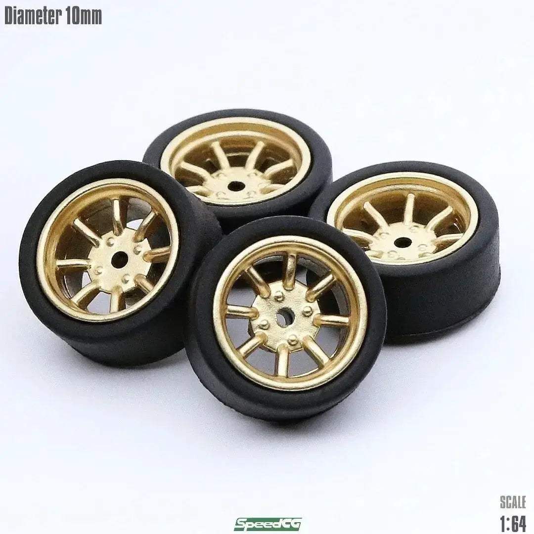 One Sixty Fourth Scale ABS Wheels With Rubber Tires - ToylandEU