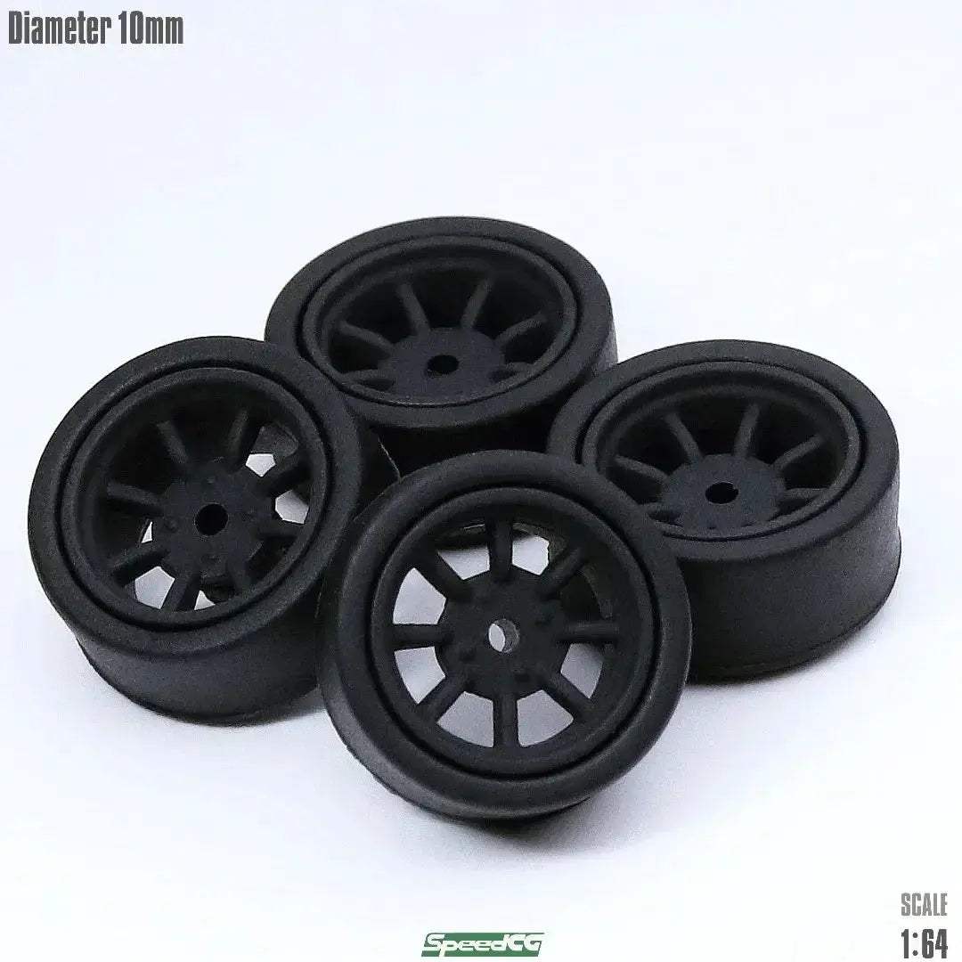 One Sixty Fourth Scale ABS Wheels With Rubber Tires - ToylandEU
