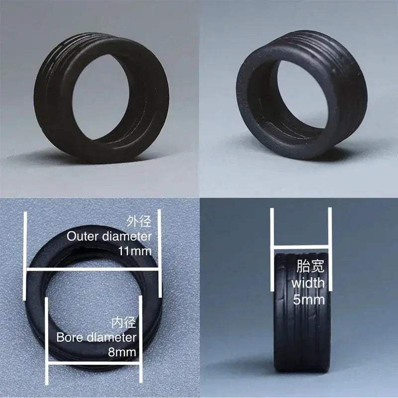 One Sixty Fourth Scale ABS Wheels With Rubber Tires - ToylandEU