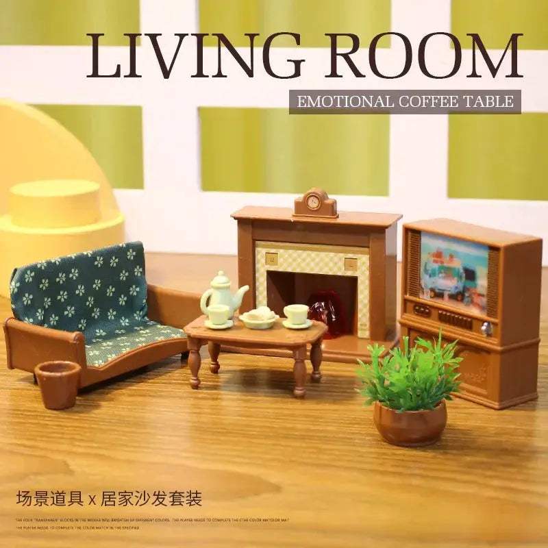One Twelfth Scale Dollhouse Furniture Set Realistic Living Room - ToylandEU