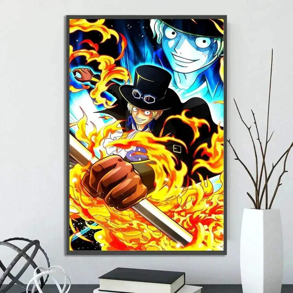 One Piece Anime Self-adhesive Poster, Anime Wall Art Wallpaper Home Decoration Painting Wall Art For Bedroom - CLOUDANIMESTUDIO