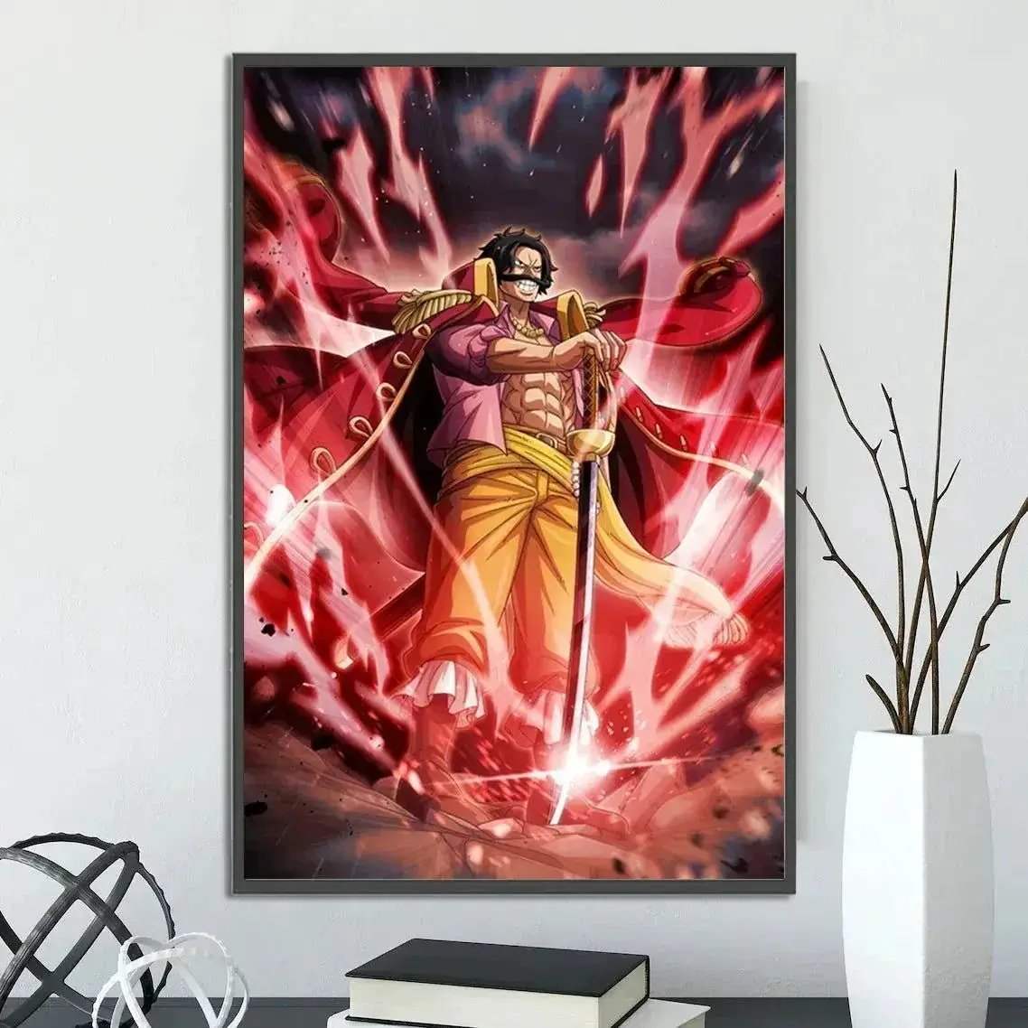 One Piece Anime Self-adhesive Poster, Anime Wall Art Wallpaper Home Decoration Painting Wall Art For Bedroom - CLOUDANIMESTUDIO