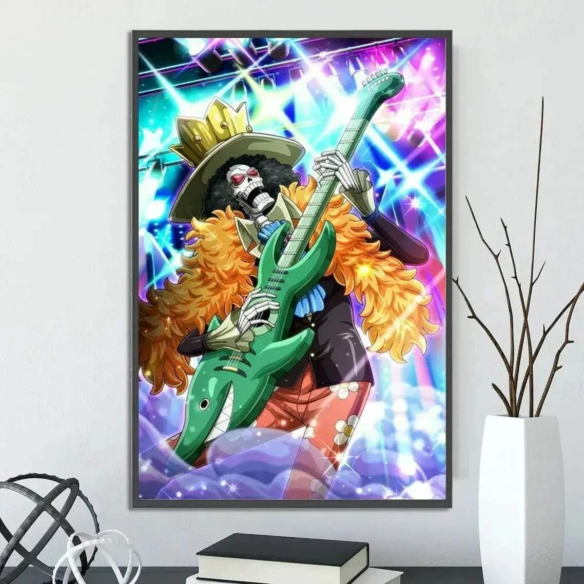 One Piece Anime Self-adhesive Poster, Anime Wall Art Wallpaper Home Decoration Painting Wall Art For Bedroom - CLOUDANIMESTUDIO