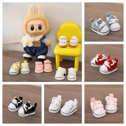Only Shoes For LABUBU 17cm Cotton Dolls Casual Sports Shoes Dolls Accessories - ToylandEU