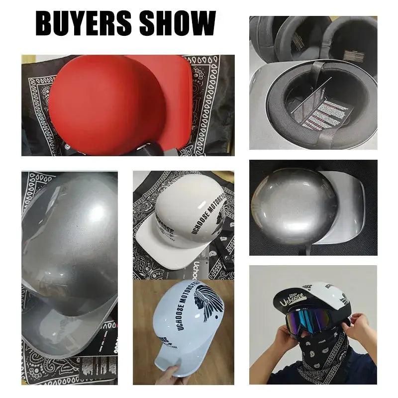  Open Face Half Motorcycle Helmet Lightweight Abs Shell -  ToylandEU™