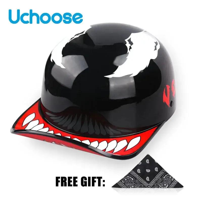  Open Face Half Motorcycle Helmet Lightweight Abs Shell -  ToylandEU™