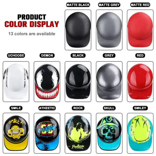  Open Face Half Motorcycle Helmet Lightweight Abs Shell -  ToylandEU™