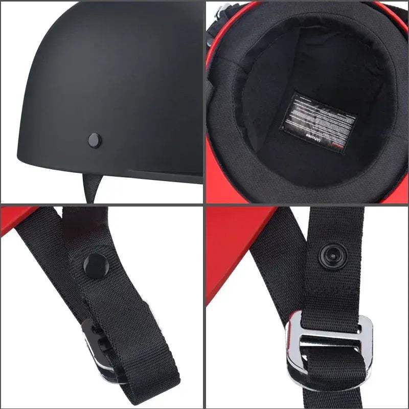 Open Face Half Motorcycle Helmet Lightweight Unisex Retro Summer - ToylandEU