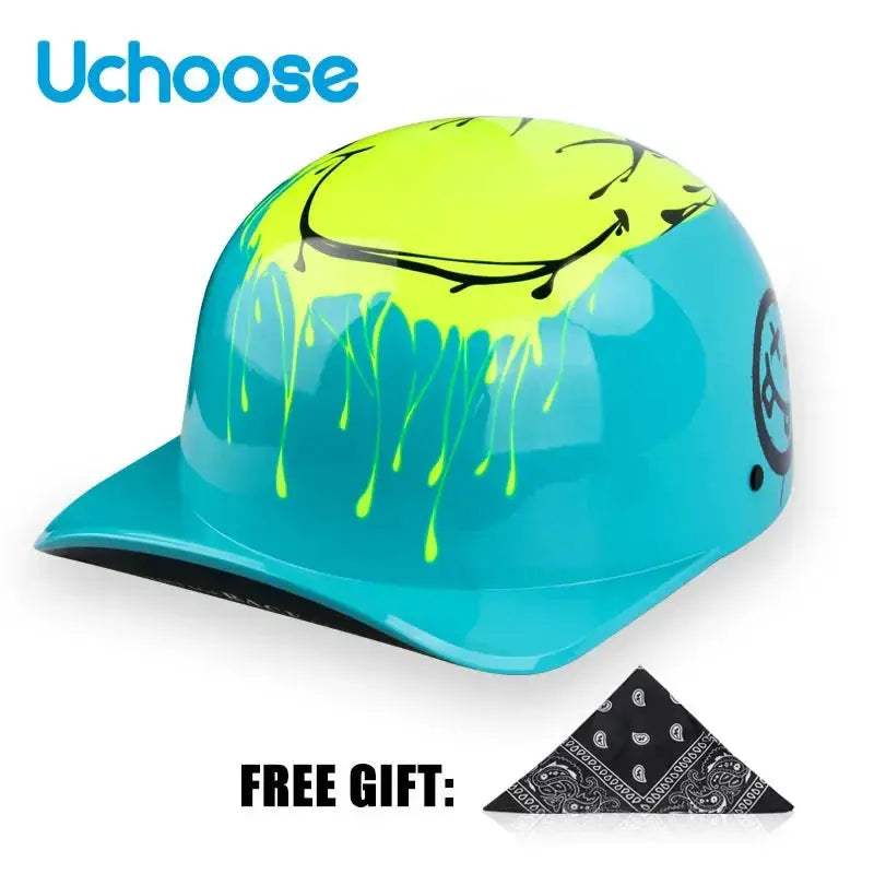 Open Face Half Motorcycle Helmet Lightweight Unisex Retro Summer - ToylandEU