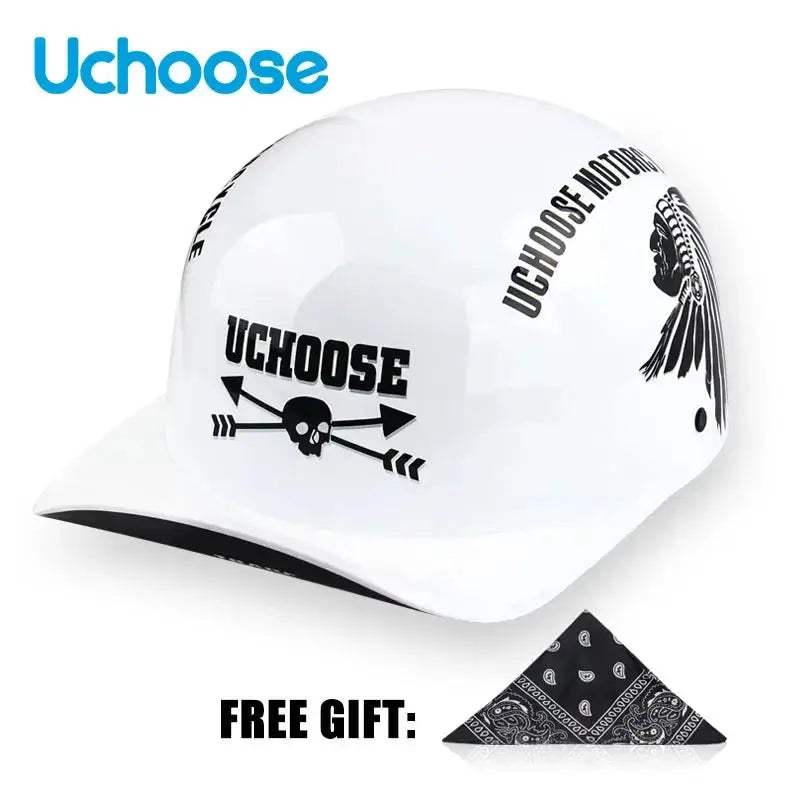 Open Face Half Motorcycle Helmet Lightweight Unisex Retro Summer - ToylandEU