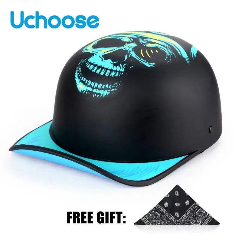 Open Face Half Motorcycle Helmet Lightweight Unisex Retro Summer - ToylandEU