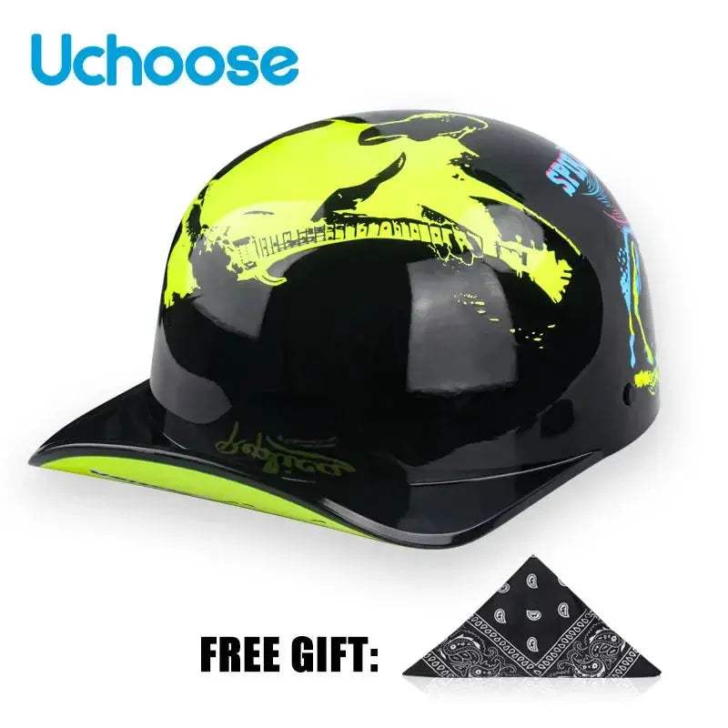 Open Face Half Motorcycle Helmet Lightweight Unisex Retro Summer - ToylandEU