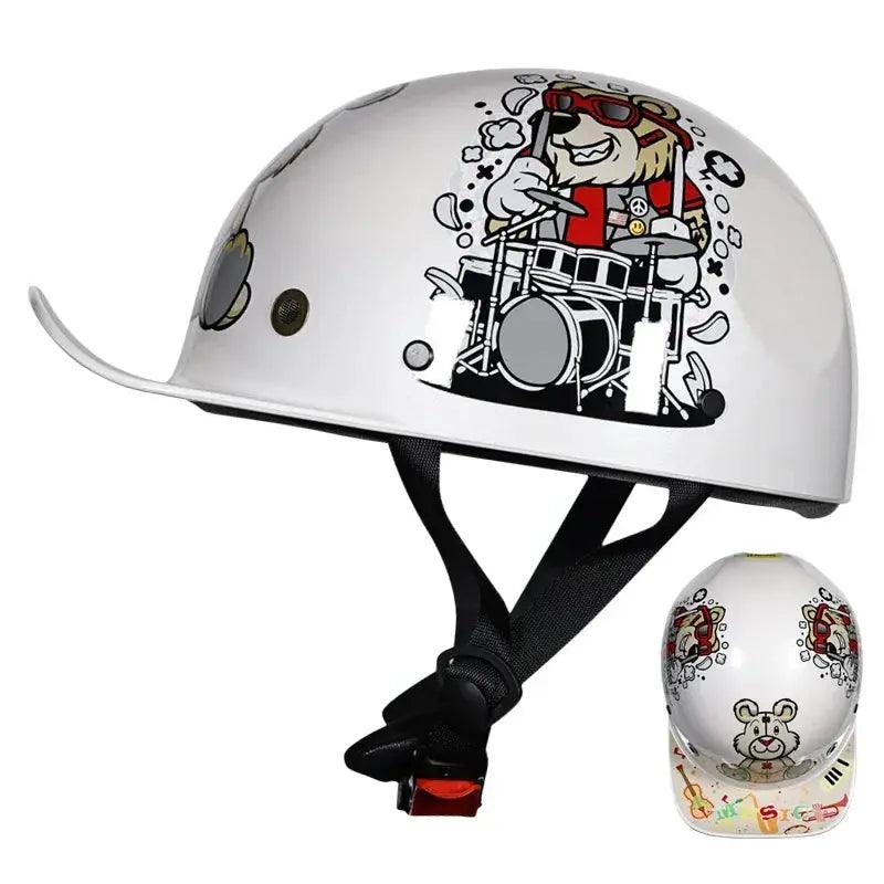  Open Face Motorcycle Helmet Retro Dot Certified -  ToylandEU™