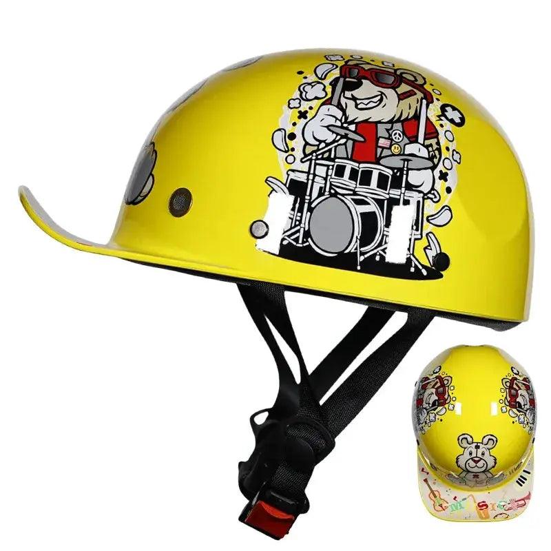  Open Face Motorcycle Helmet Retro Dot Certified -  ToylandEU™
