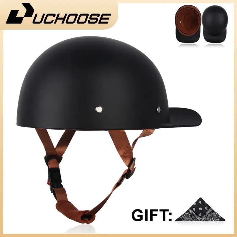  Open Face Motorcycle Helmet Vintage Retro Cruiser Elite -  ToylandEU™