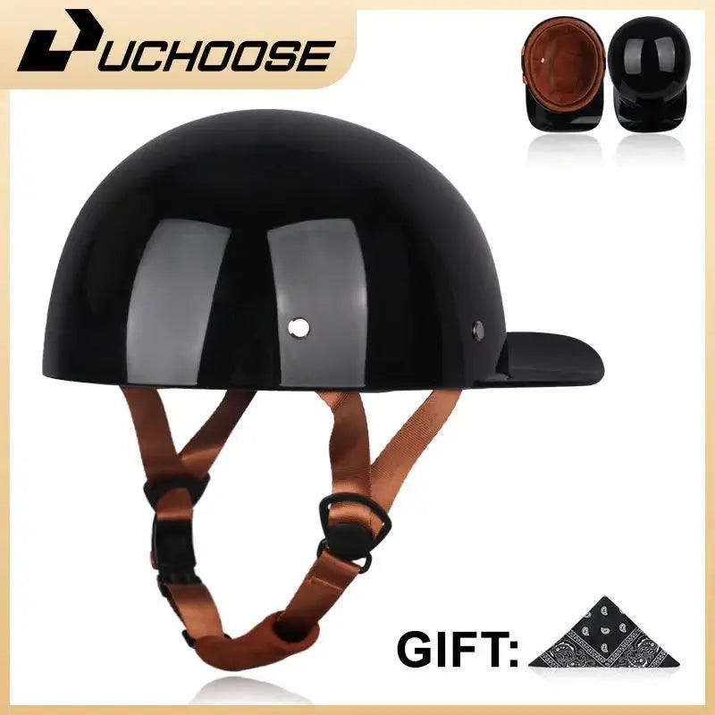  Open Face Motorcycle Helmet Vintage Retro Cruiser Elite -  ToylandEU™