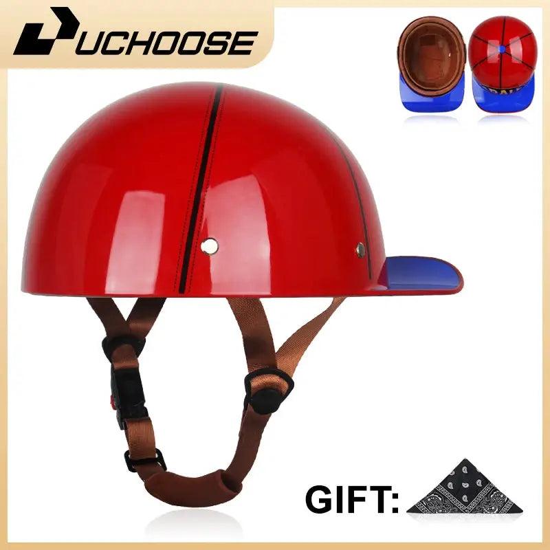  Open Face Motorcycle Helmet Vintage Retro Cruiser Elite -  ToylandEU™