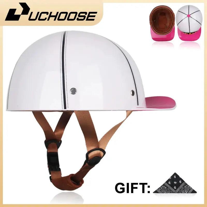  Open Face Motorcycle Helmet Vintage Retro Cruiser Elite -  ToylandEU™