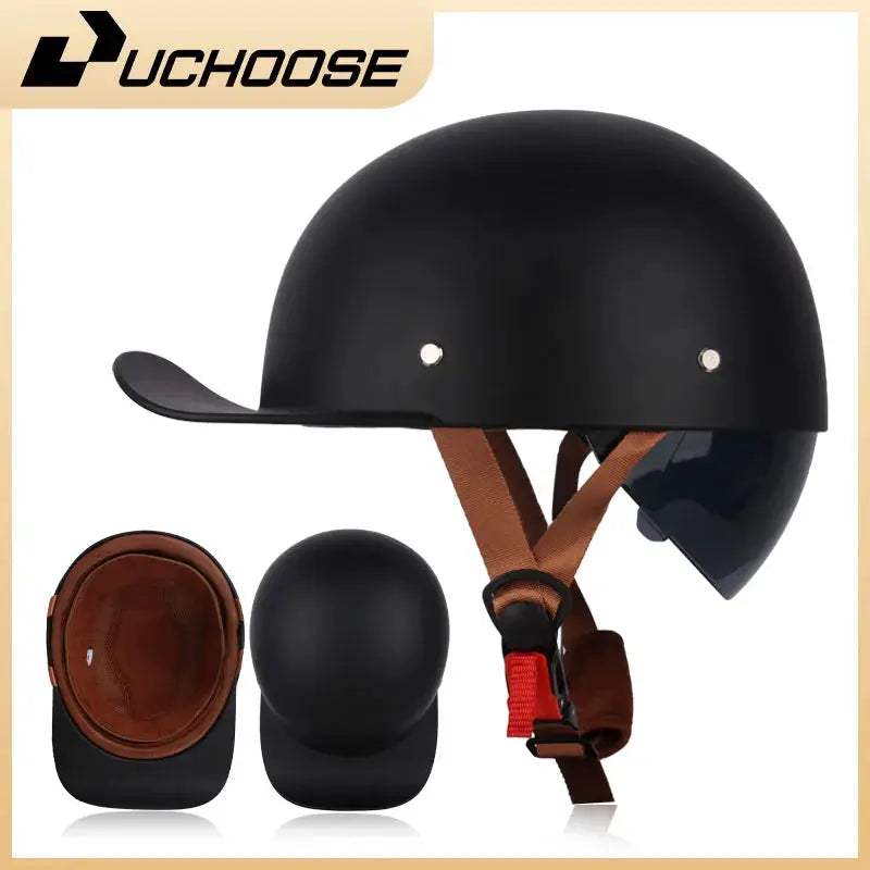 Open Face Retro Motorcycle Helmet For Adults Lightweight - ToylandEU