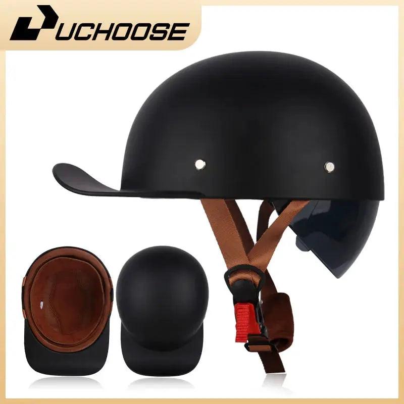  Open Face Retro Motorcycle Helmet Lightweight ABS -  ToylandEU™