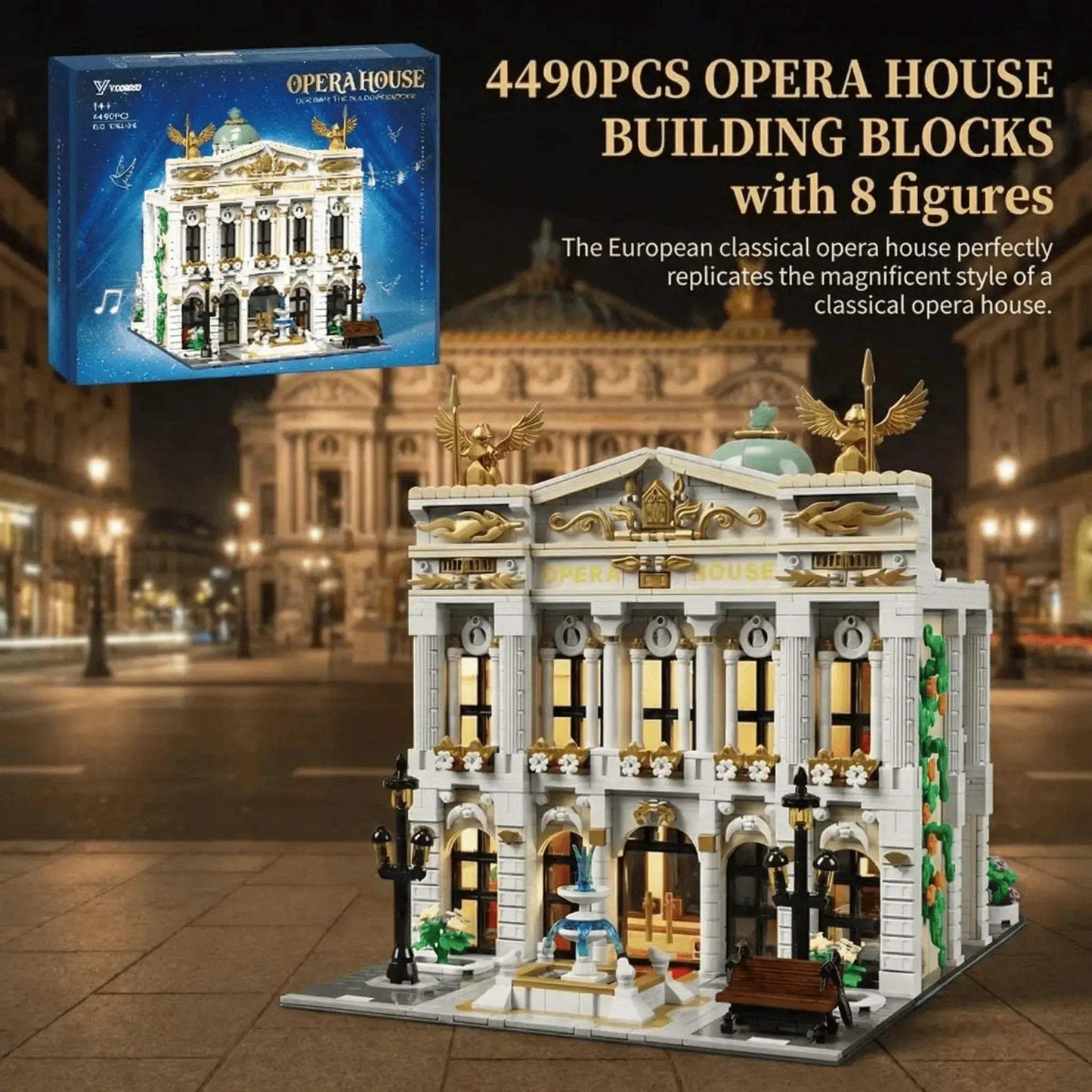 Opera House Lego Compatible Building Blocks City Architecture Modular Kit - ToylandEU