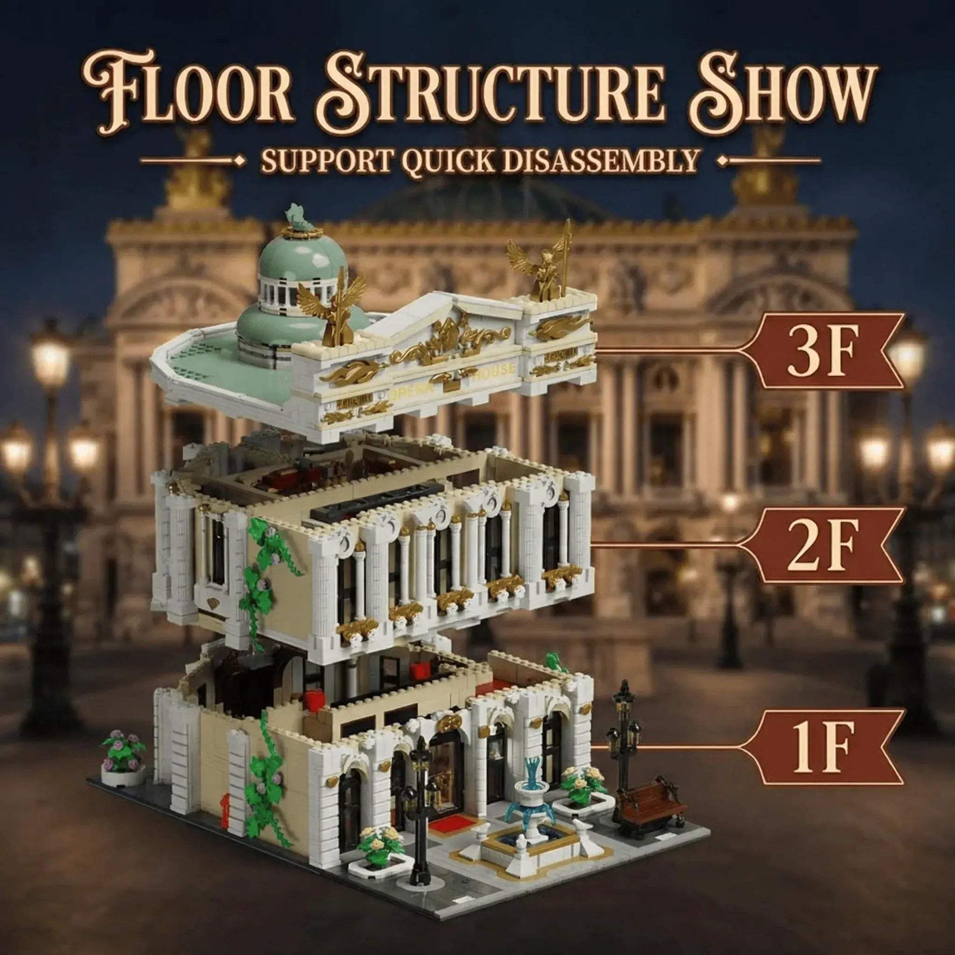 Opera House Lego Compatible Building Blocks City Architecture Modular Kit - ToylandEU