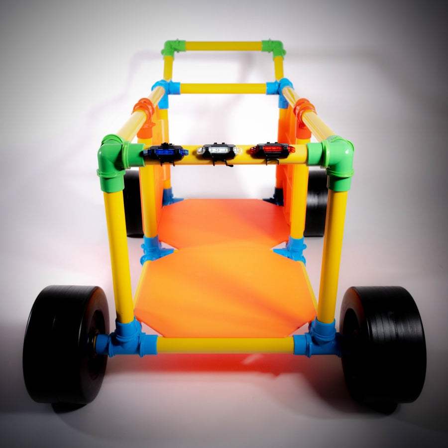 Accessory Kit | Red Blue Panels | Multicolor Led Bulbs | Modular Build Set