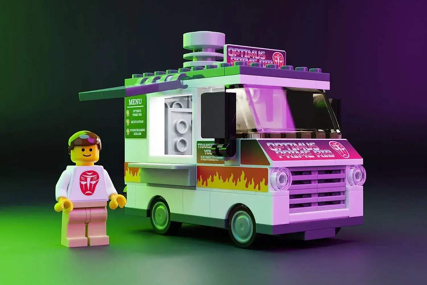 Optimus Prime Ribs Fully Equipped Food Truck Playset With Figure - ToylandEU