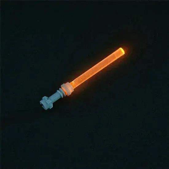 Orange 2-Inch LEGO Compatible Lightsaber USB Accessory With Glowing Blade For Figures - ToylandEU