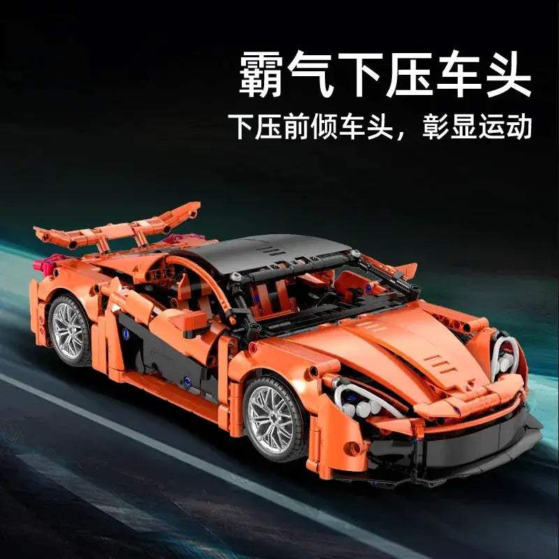 Orange Sports Car Building Blocks Set 1 to 14 Gift - ToylandEU