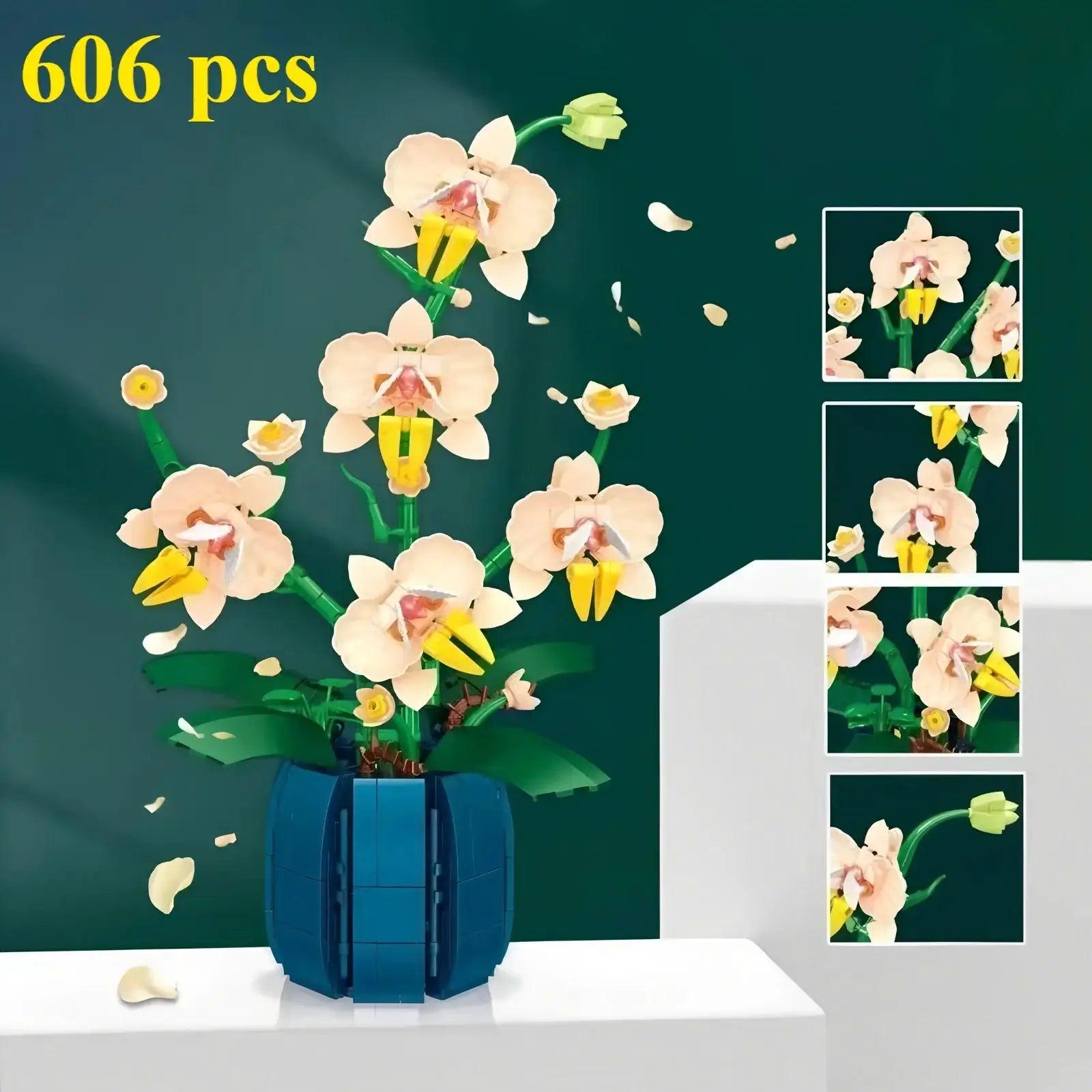  Orchid Building Blocks Set Lego Compatible Floral Decor -  ToylandEU™