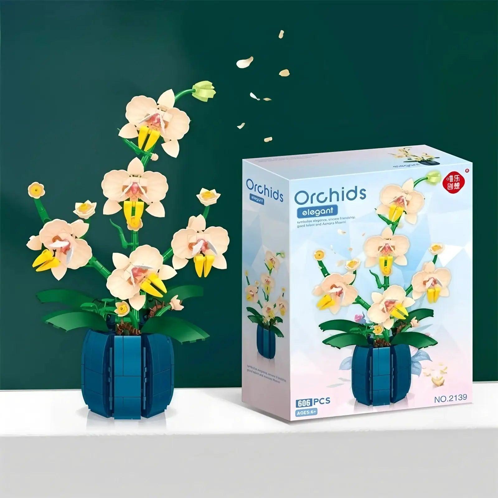  Orchid Building Blocks Set Lego Compatible Floral Decor -  ToylandEU™