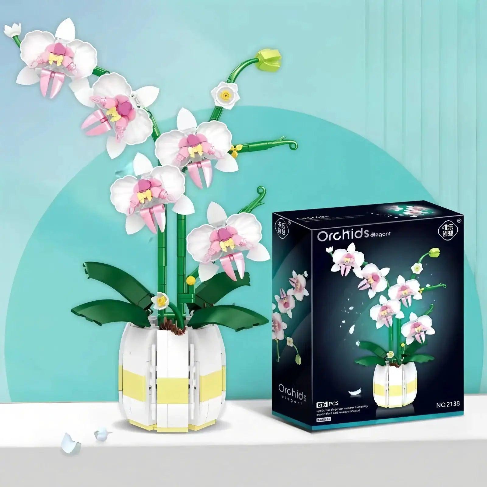  Orchid Building Blocks Set Lego Compatible Floral Decor -  ToylandEU™
