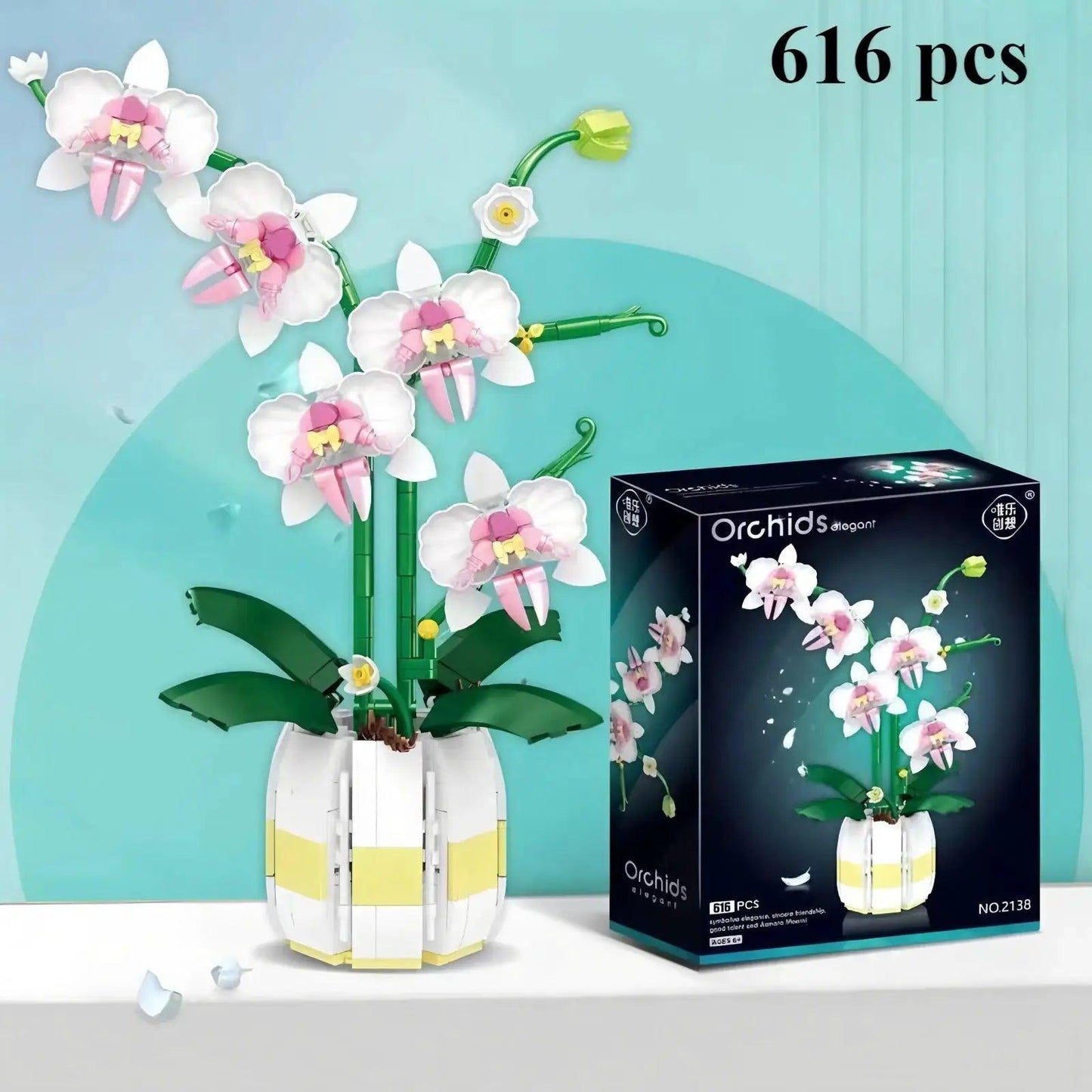  Orchid Building Blocks Set Lego Compatible Floral Decor -  ToylandEU™