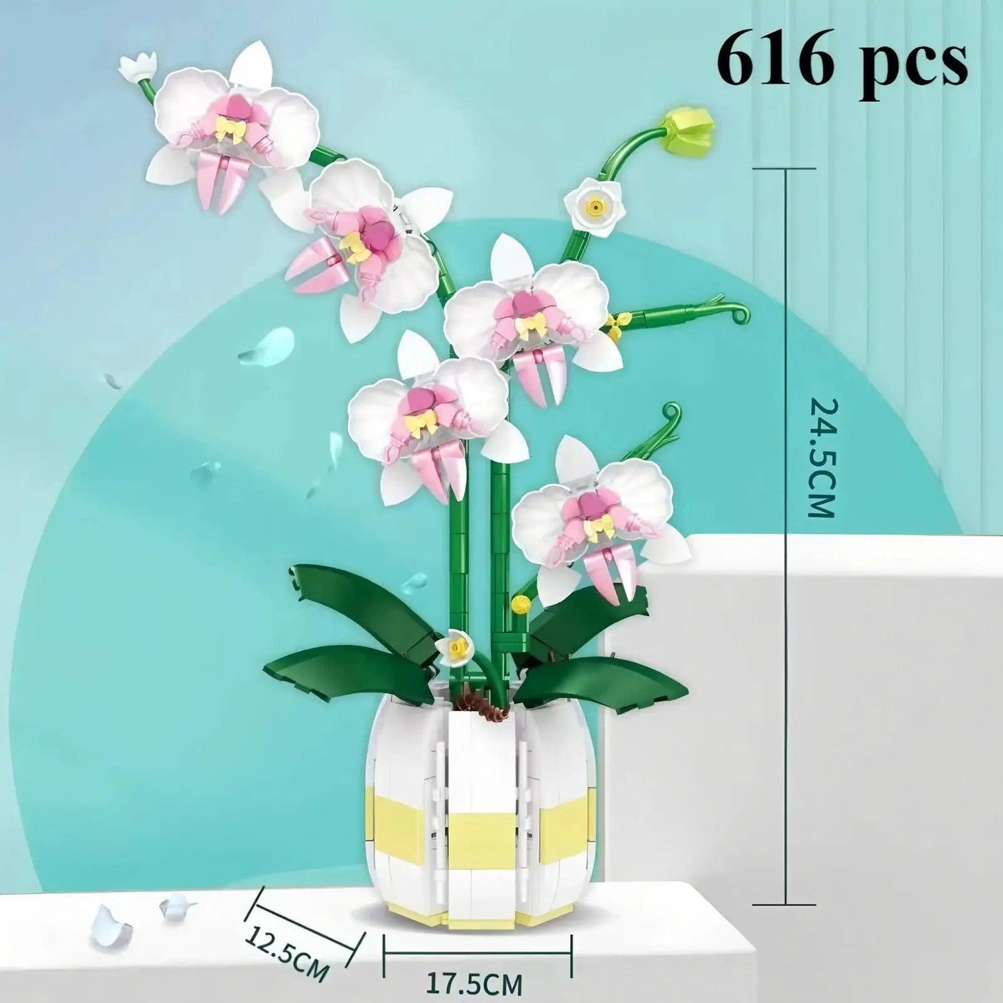  Orchid Building Blocks Set Lego Compatible Floral Decor -  ToylandEU™