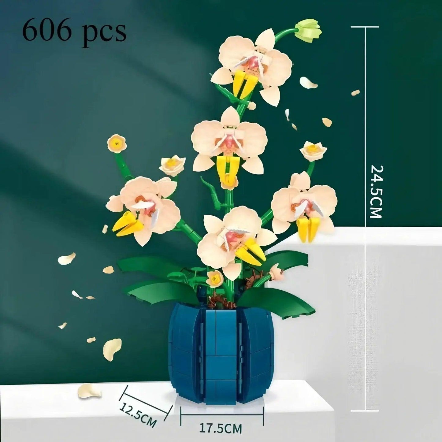  Orchid Building Blocks Set Lego Compatible Floral Decor -  ToylandEU™