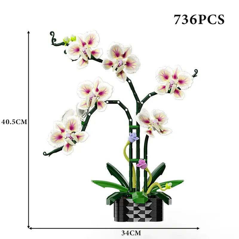  Orchid DIY Brick Kit Lego Compatible Realistic Display -  ToylandEU™