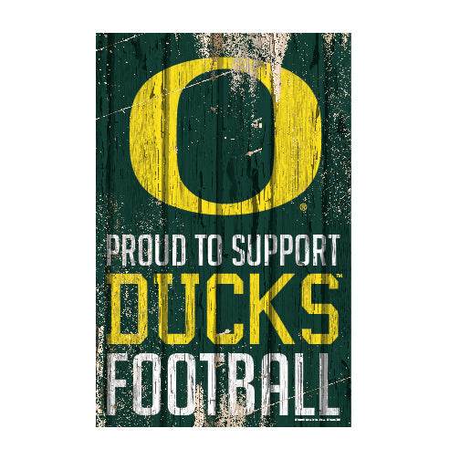 Oregon Ducks 11x17 Wood Sign Proud to Support Wincraft - ToylandEU