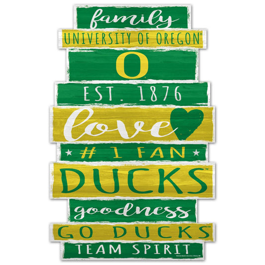 Oregon Ducks 11x17 Wood Sign Team Colors Family Word Decor - ToylandEU