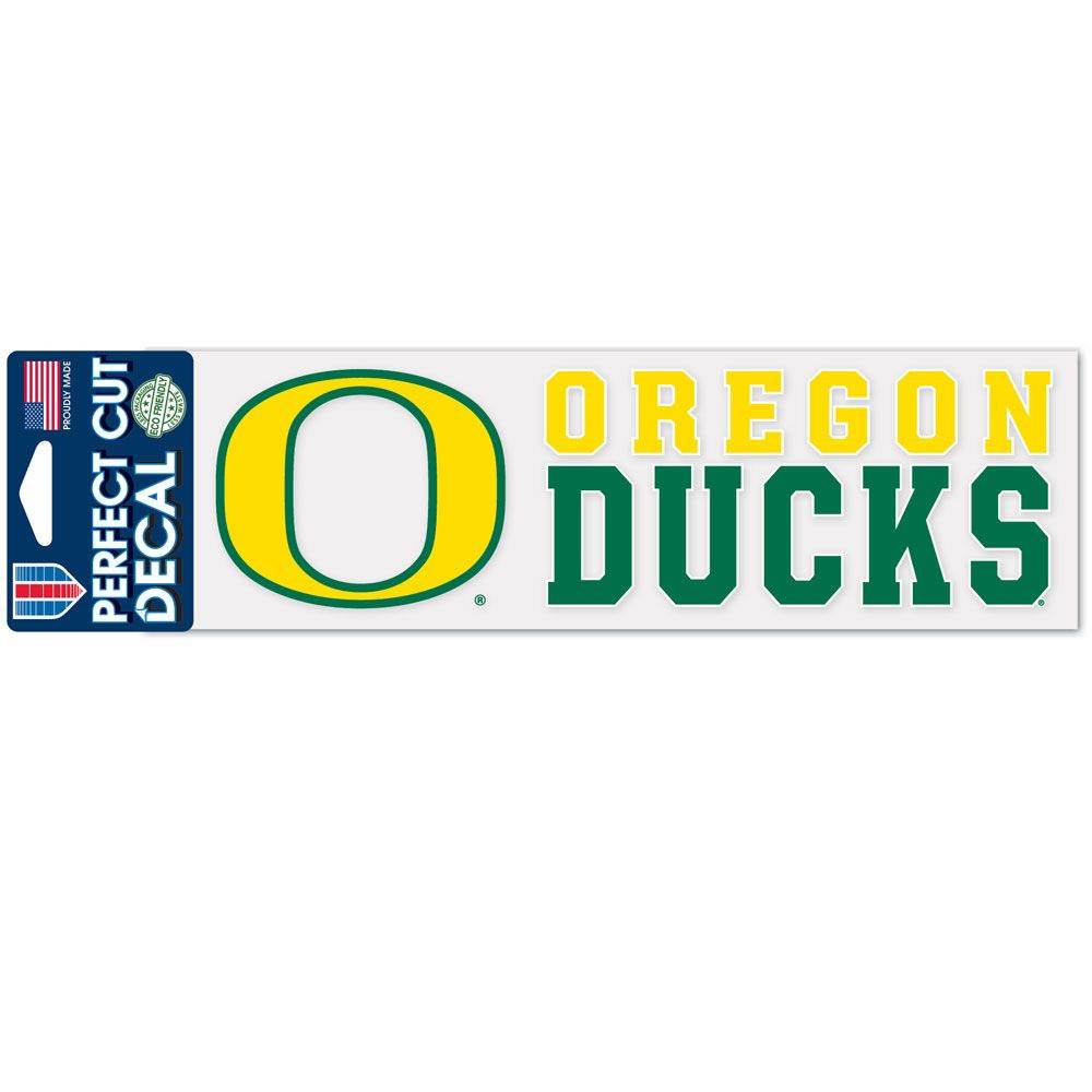 Oregon Ducks 3x10 Perfect Cut Color Outdoor Vinyl Decal - ToylandEU