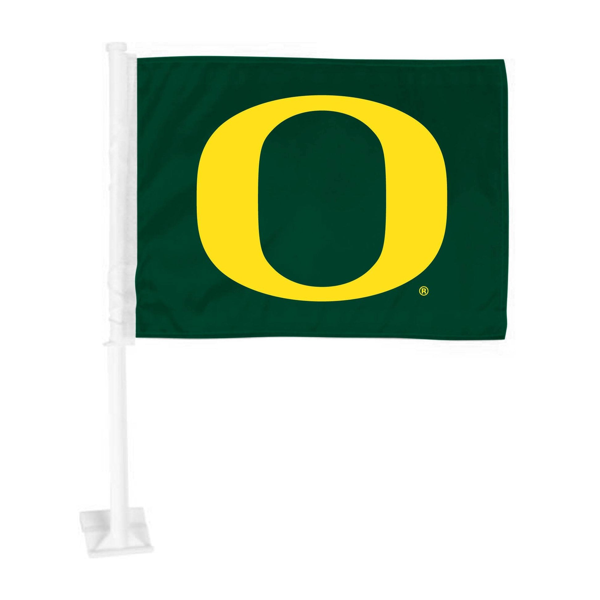 Oregon Ducks Car Flag Primary Logo With Heavy Duty Clip - ToylandEU