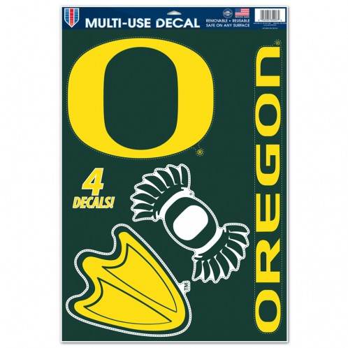 Oregon Ducks Decal 11x17 Multi Use Cut To Logo 4 Piece - ToylandEU