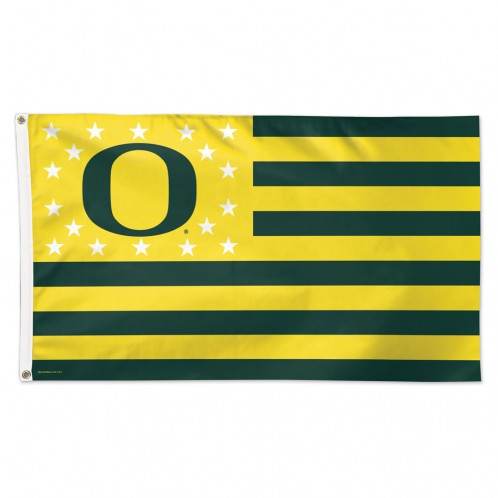 Oregon Ducks Flag 3x5 Deluxe Style Stars And Stripes Design - ToylandEU
