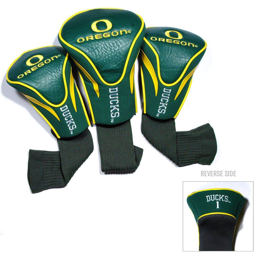 Oregon Ducks Golf 3 Piece Contour Headcovers Special Order - ToylandEU